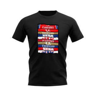 Arsenal Shirt Sponsor History T-shirt (Black)