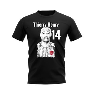 Thierry Henry Arsenal Profile T-Shirt (Black)
