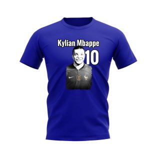 Kylian Mbappe France Profile T-Shirt (Royal)