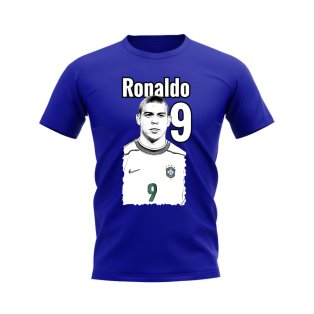 Ronaldo Brazil Profile T-Shirt (Royal)