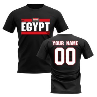 Personalised Egypt Fan Football T-Shirt (black)