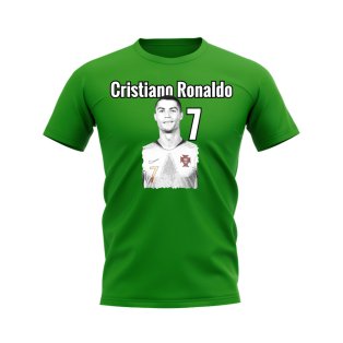 Cristiano Ronaldo Portugal Profile T-Shirt (Green)