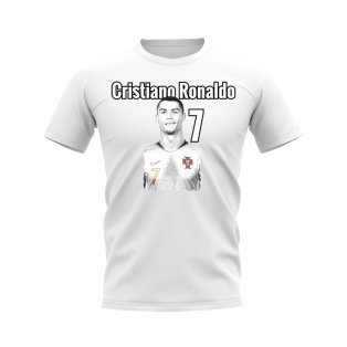 Cristiano Ronaldo Portugal Profile T-Shirt (White)