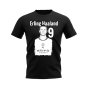 Erling Haaland Man City Profile T-Shirt (Black)
