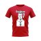 David Beckham England Profile T-Shirt (Red)