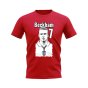 David Beckham England Profile T-Shirt (Red)
