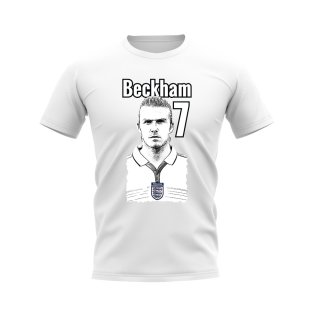 David Beckham England Profile T-Shirt (White)