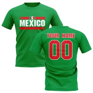 Personalised Mexico Fan Football T-Shirt (green)