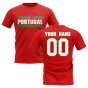 Personalised Portugal Fan Football T-Shirt (red)