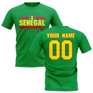 Personalised Senegal Fan Football T-Shirt (green)