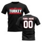 Personalised Turkey Fan Football T-Shirt (black)