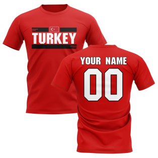 Personalised Turkey Fan Football T-Shirt (red)