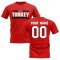 Personalised Turkey Fan Football T-Shirt (red)