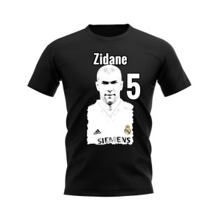 Zinedine Zidane Real Madrid Profile T-shirt (Black)