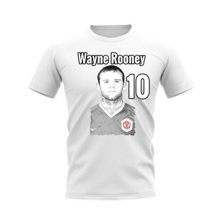 Wayne Rooney Manchester United Profile T-shirt (White)