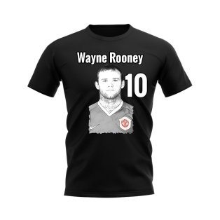 Wayne Rooney Manchester United Profile T-shirt (Black)
