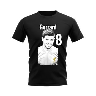 Steven Gerrard Liverpool Profile T-shirt (Black)
