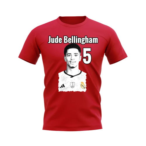 Jude Bellingham Real Madrid Profile T-shirt (Red)