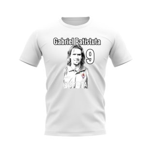 Gabriel Batistuta Fiorentina Profile T-shirt (White)