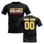 Personalised Venezuela Fan Football T-Shirt (black)