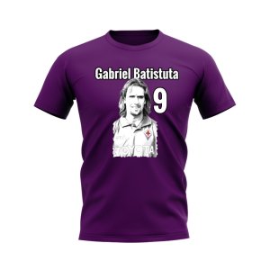 Gabriel Batistuta Fiorentina Profile T-shirt (Purple)