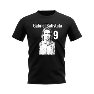Gabriel Batistuta Fiorentina Profile T-shirt (Black)