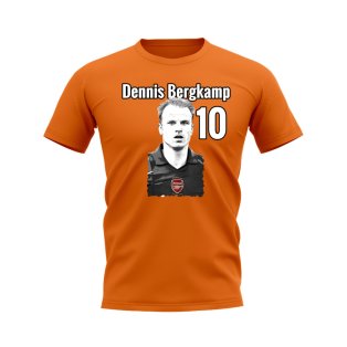 Dennis Bergkamp Arsenal Profile T-shirt (Orange)