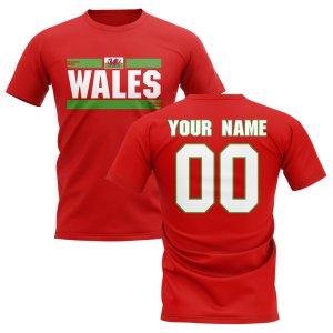 Personalised Wales Fan Football T-Shirt (red)