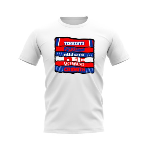 Rangers Shirt Sponsor History T-shirt (White)