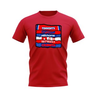 Rangers Shirt Sponsor History T-shirt (Red)