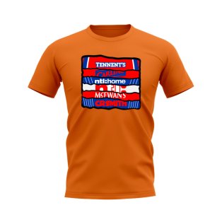 Rangers Shirt Sponsor History T-shirt (Orange)