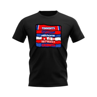 Rangers Shirt Sponsor History T-shirt (Black)