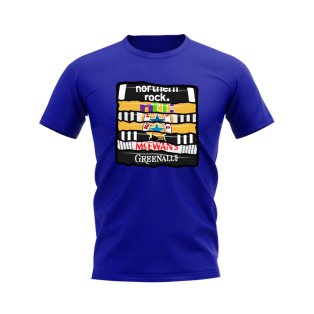 Newcastle United Shirt Sponsor History T-shirt (Royal)