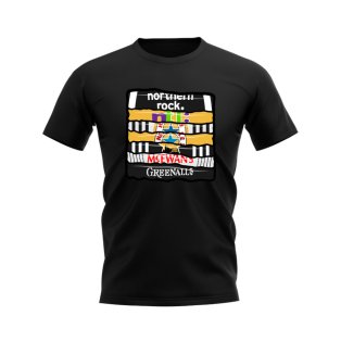 Newcastle United Shirt Sponsor History T-shirt (Black)