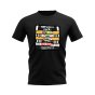 Newcastle United Shirt Sponsor History T-shirt (Black)