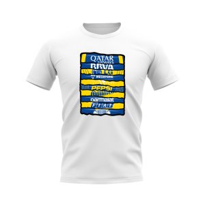 Boca Juniors Shirt Sponsor History T-shirt (White)