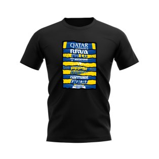 Boca Juniors Shirt Sponsor History T-shirt (Black)