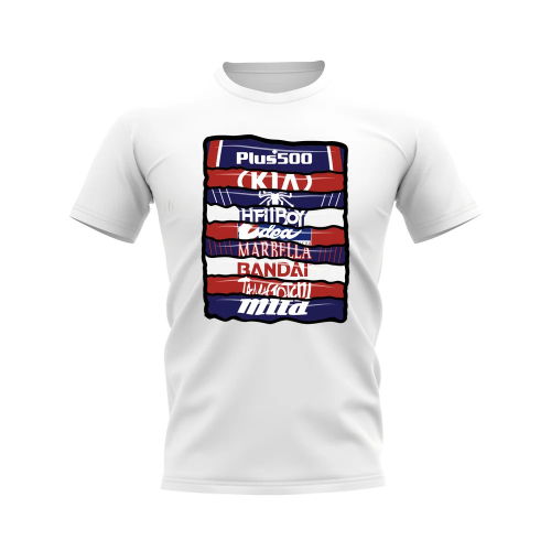 Atletico Madrid Shirt Sponsor History T-shirt (White)