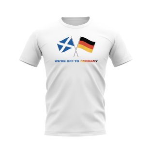 We\'re off to Germany Scotland Euros T-shirt (White)