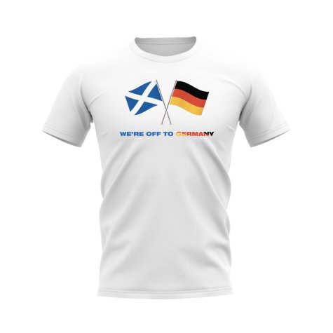 We\'re off to Germany Scotland Euros T-shirt (White)