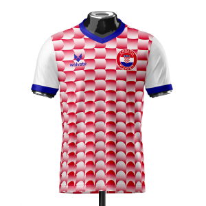 Croatia Heritage Football Jersey Red (Wolvate) Kids Short Sleeve