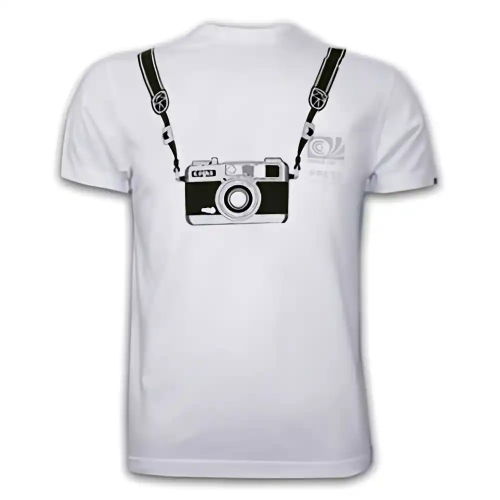 Mens WC Photographer Basic T and White 100% cotton