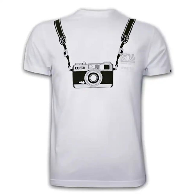 Mens WC Photographer Basic T and White 100% cotton