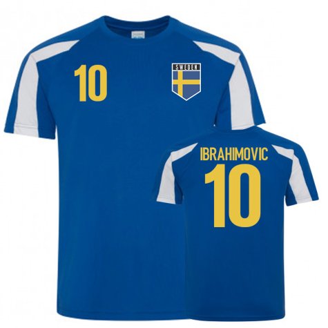 Sweden Sports Style Training Jerseys (Ibrahimovic 10)