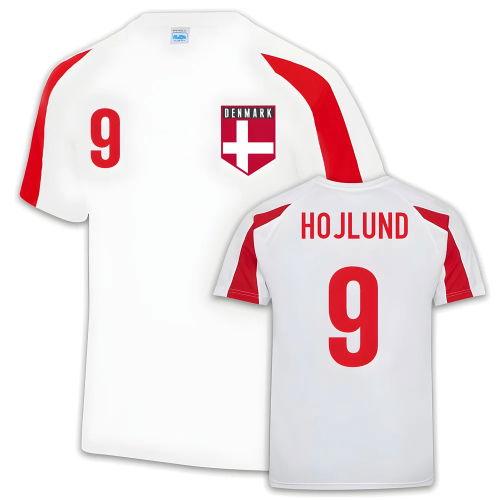 Denmark Sports Training Jersey (Rasmus Hojlund 9)