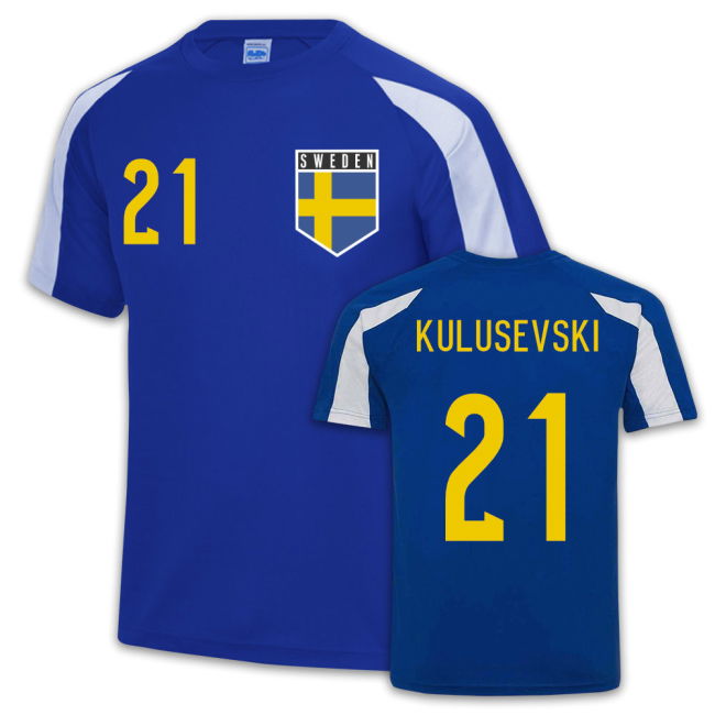 Sweden Sports Jersey Training (Dejan Kulusevski 21)