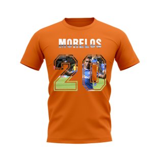 Alfredo Morelos Name and Number Rangers T-shirt (Orange)