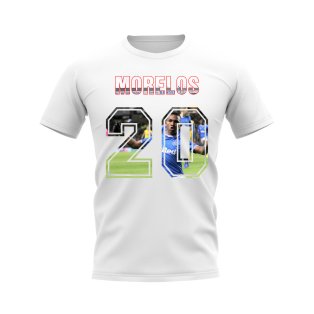 Alfredo Morelos Name and Number Rangers T-shirt (White)