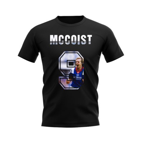 Ally McCoist Name and Number Rangers T-shirt (Black)