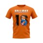 Andy Halliday Name and Number Rangers T-shirt (Orange)